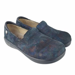 Alegria Deb Black Suede Clog Size 8/38